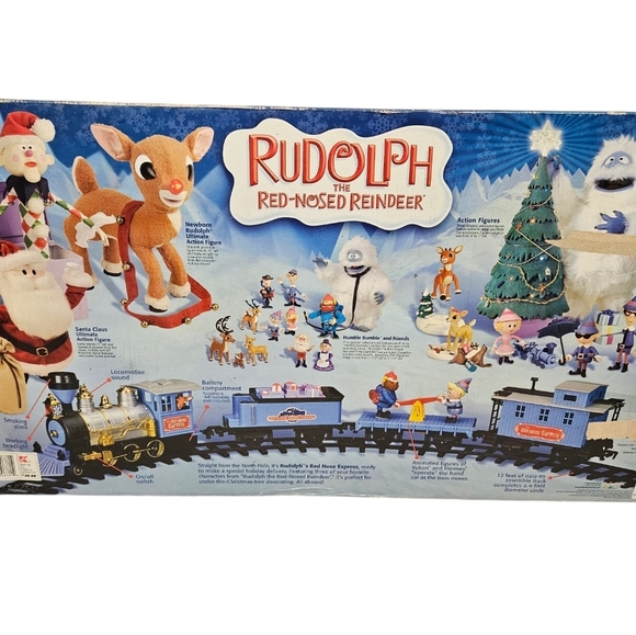 Memory Lane‎ Rudolph Island Of Misfit Toys Rudolph's Red Nose Express Train Set - Picture 10 of 17